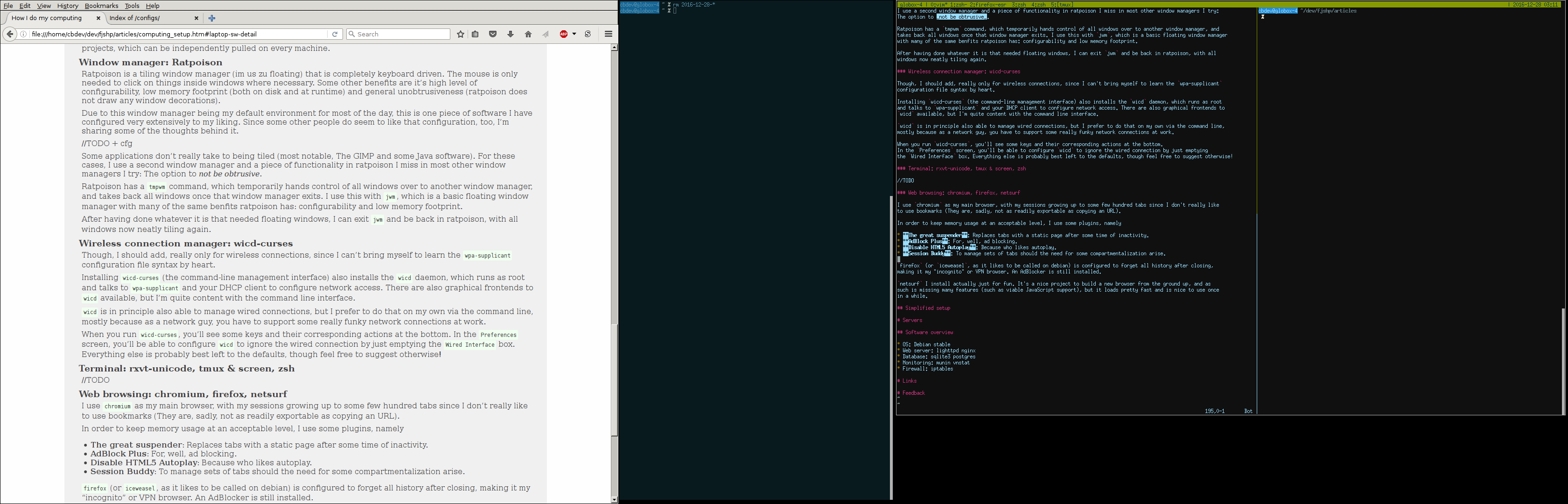 ratpoison on dual monitors